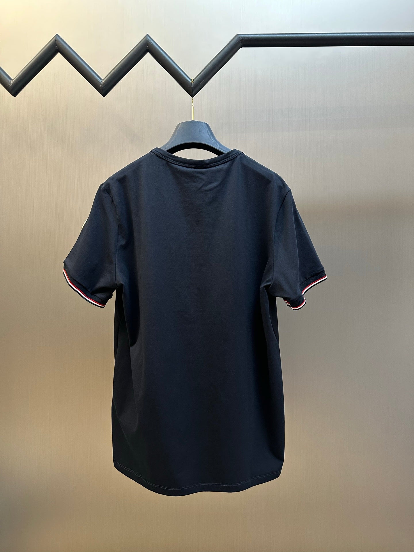 Moncler Logo Tricolor Trim Cotton T-Shirt