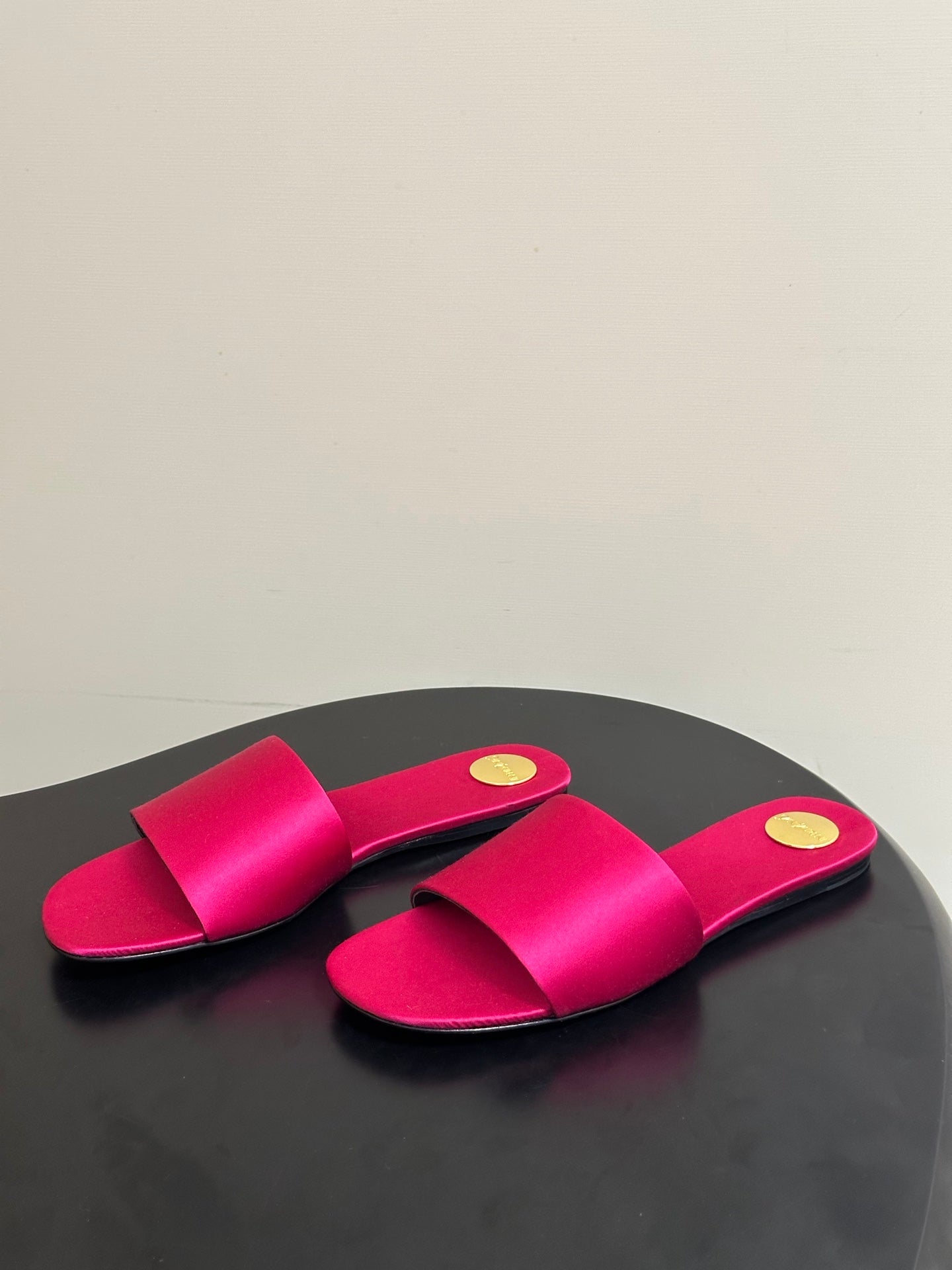 Saint Laurent Satin Square-Toe Mules – 26S Collection