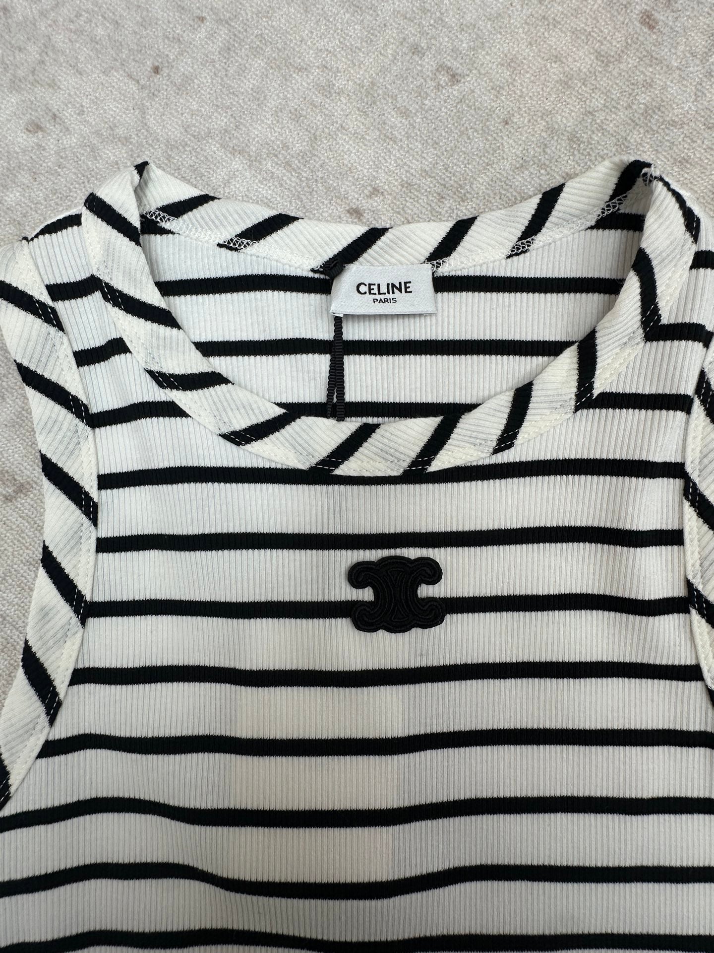 Celine Striped Sleeveless Tank Top – 2026 Spring/Summer Collection