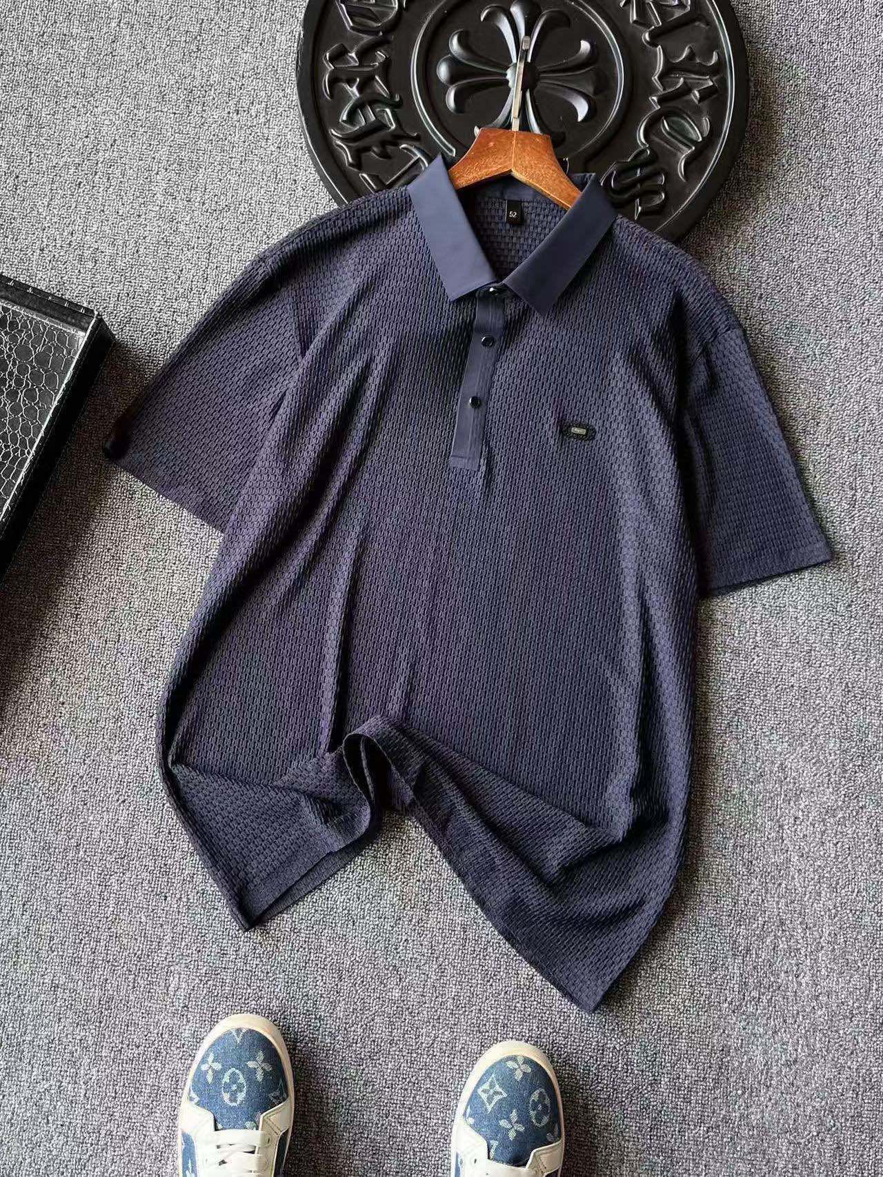 Ferragamo Seamless Liquid Ammonia Cotton Polo Shirt