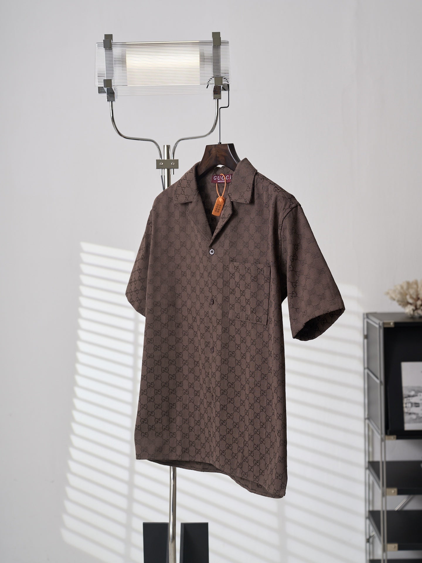 Gucci GG Jacquard Full Print Short-Sleeve Shirt