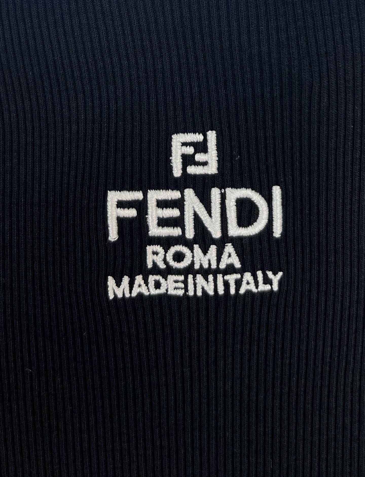 Fendi Roma Embroidered Knit T-Shirt