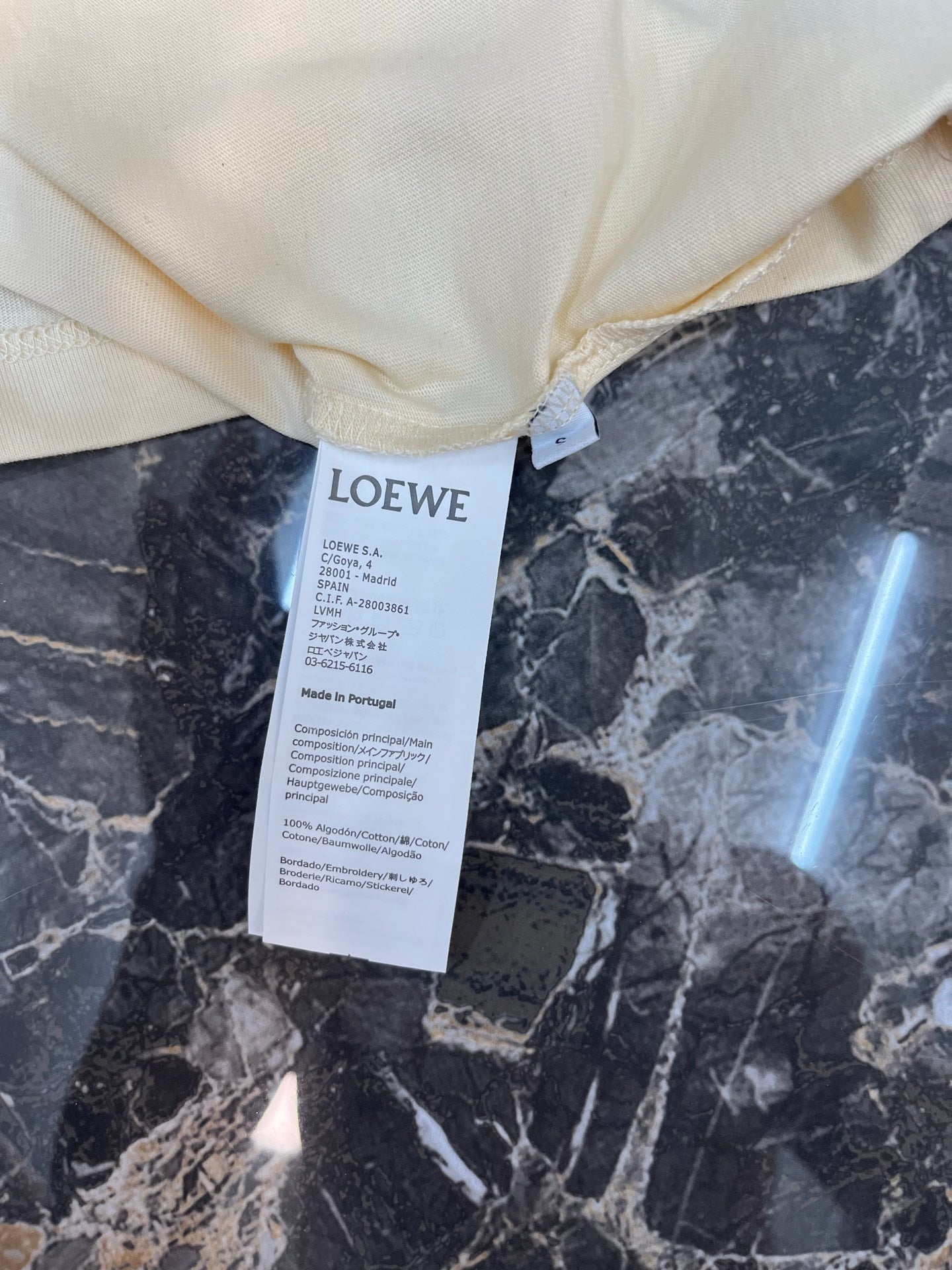 Loewe Cotton Mosaic Anagram Embroidered T-Shirt