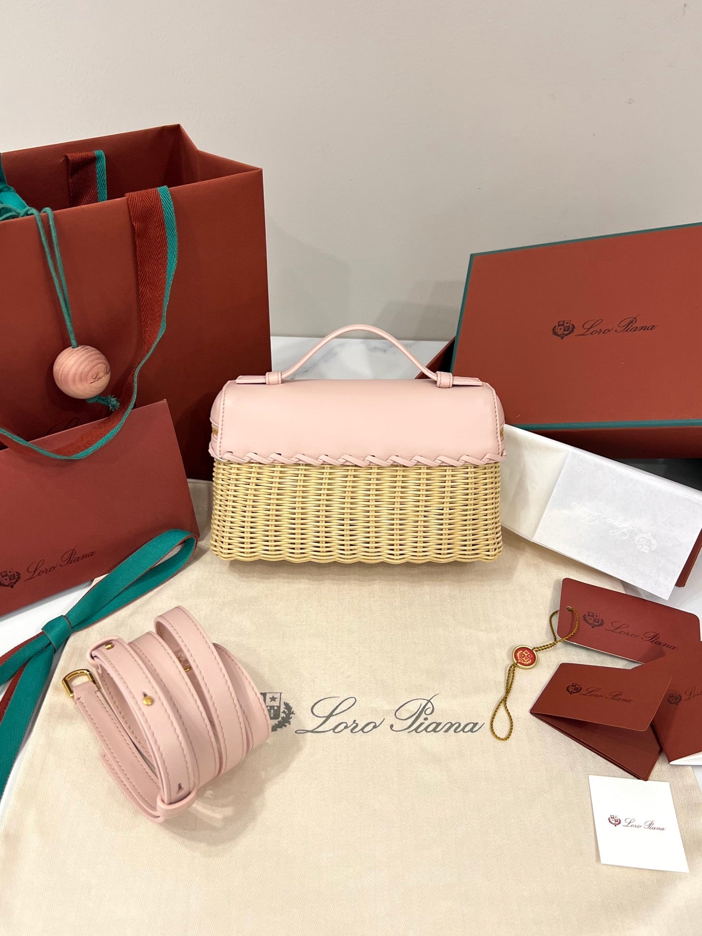 Loro Piana Extra Pocket L19 Bamboo and Leather Handbag
