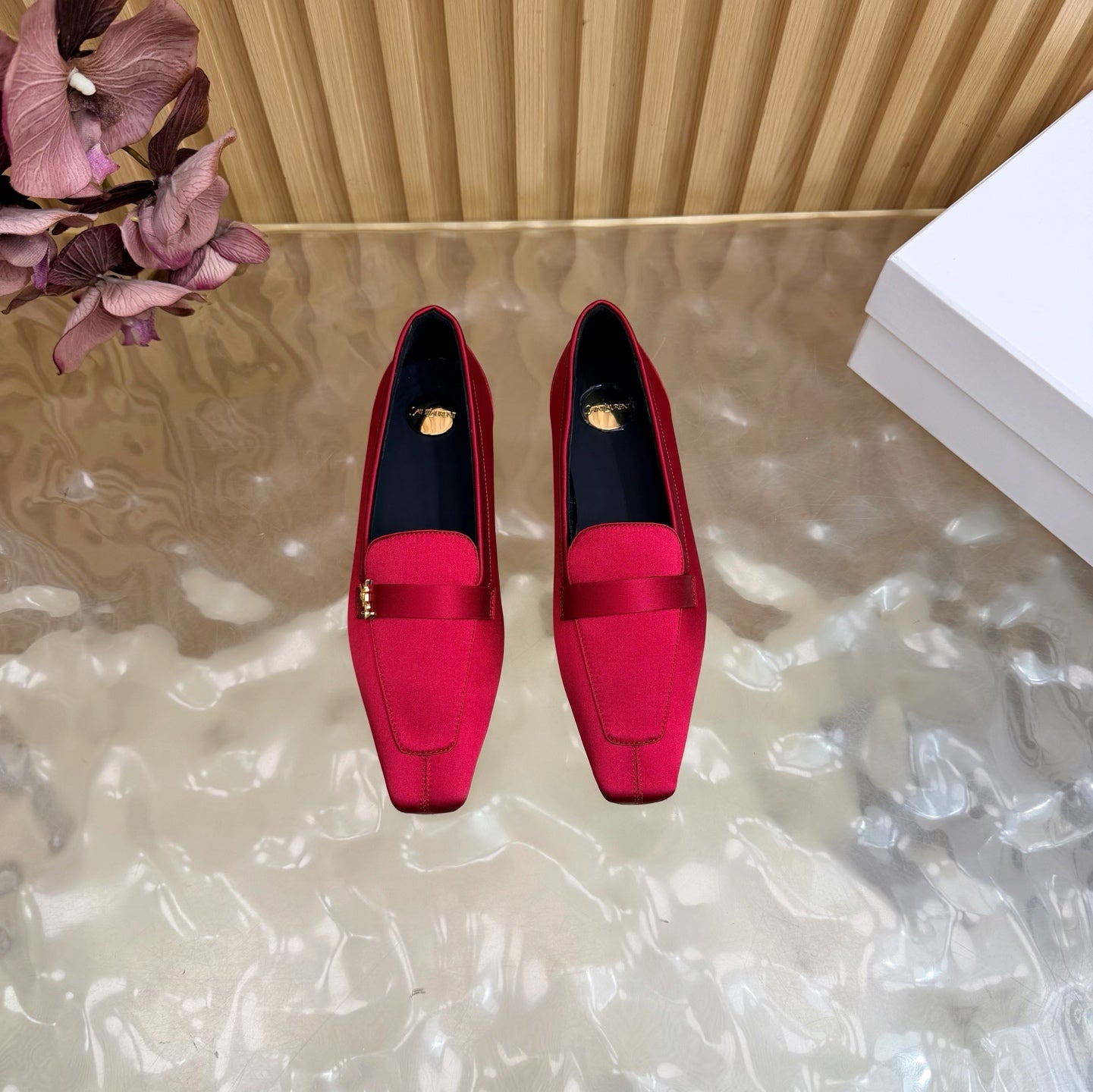 Saint Laurent Silk Chain Mules – Spring/Summer Collection – 26S