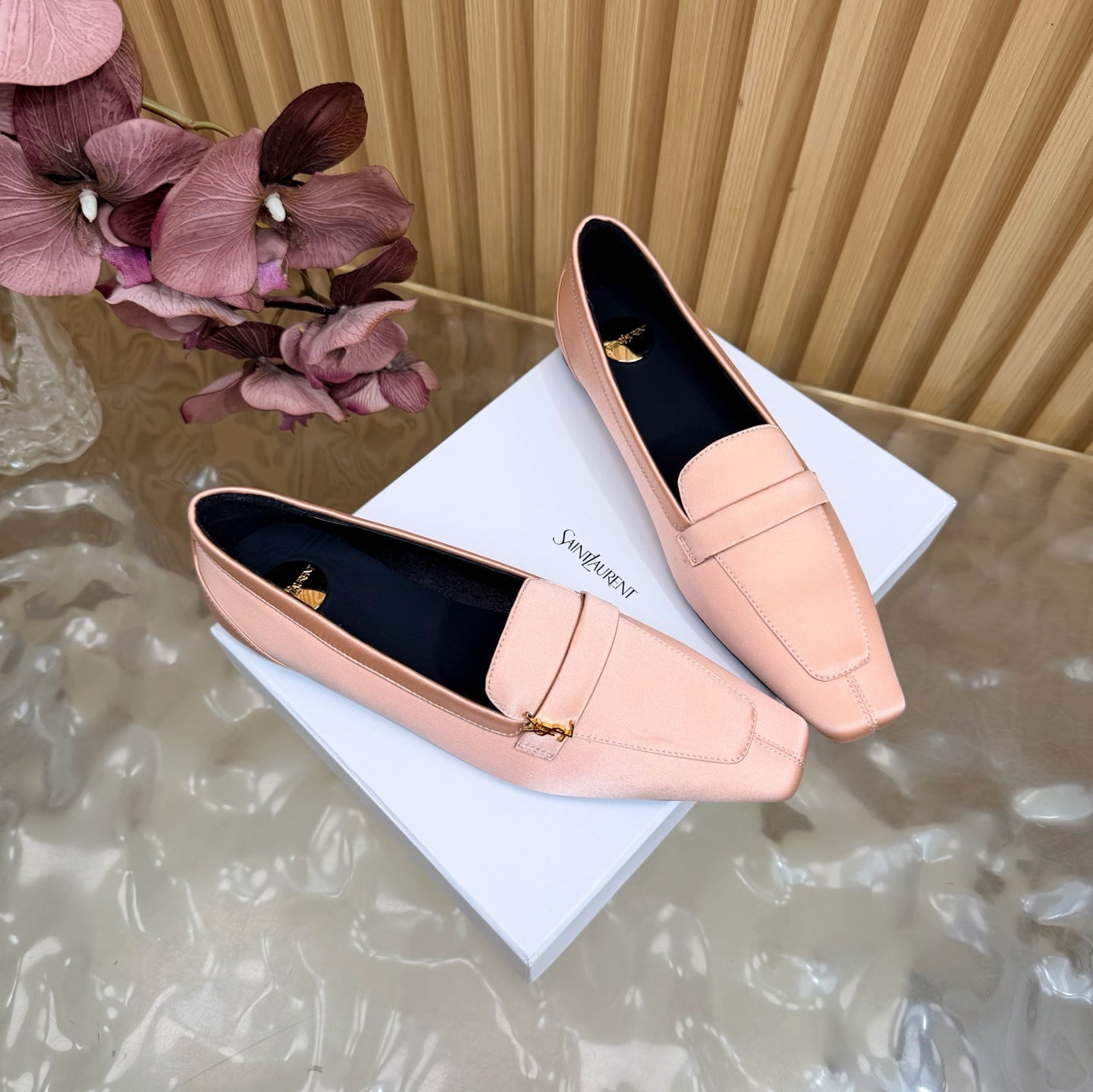 Saint Laurent Silk Chain Mules – Spring/Summer Collection – 26S