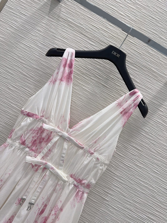 Dior Floral Print V-Neck Dress – 2026SS