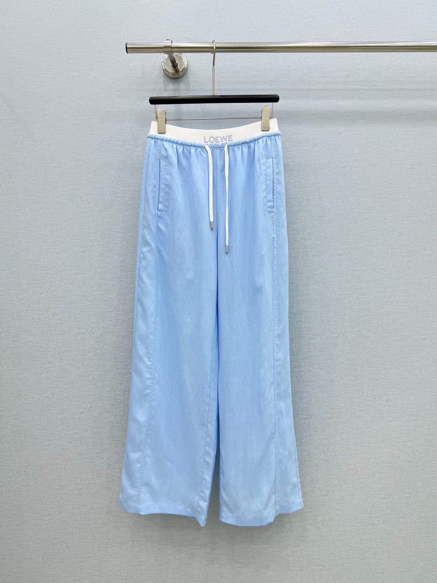 Loewe Embroidered Linen Casual Pants