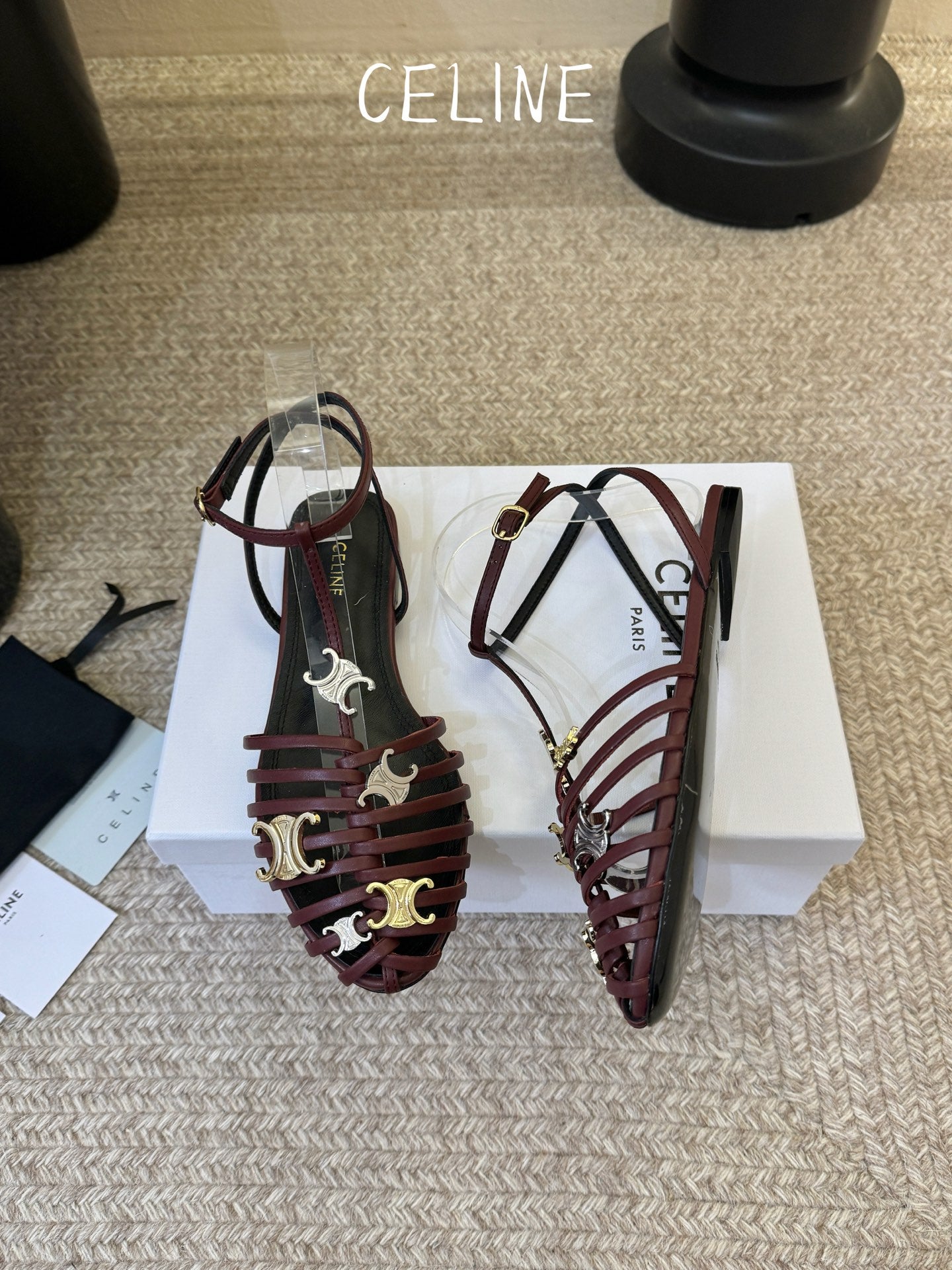 Celine Triomphe Ankle Strap Sandals – Spring/Summer Collection