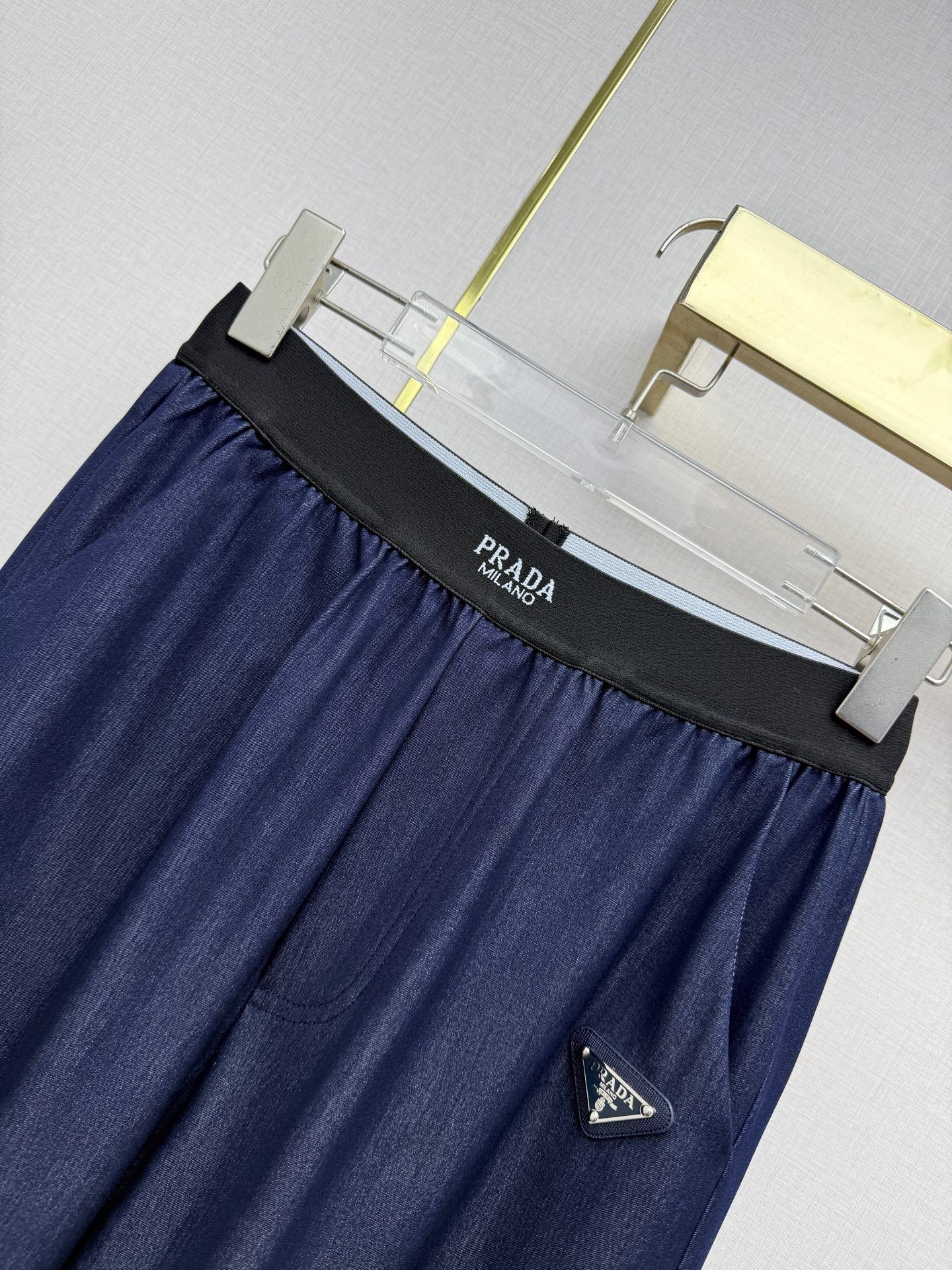 Prada Rayon Denim Wide-Leg Pants – 26SS