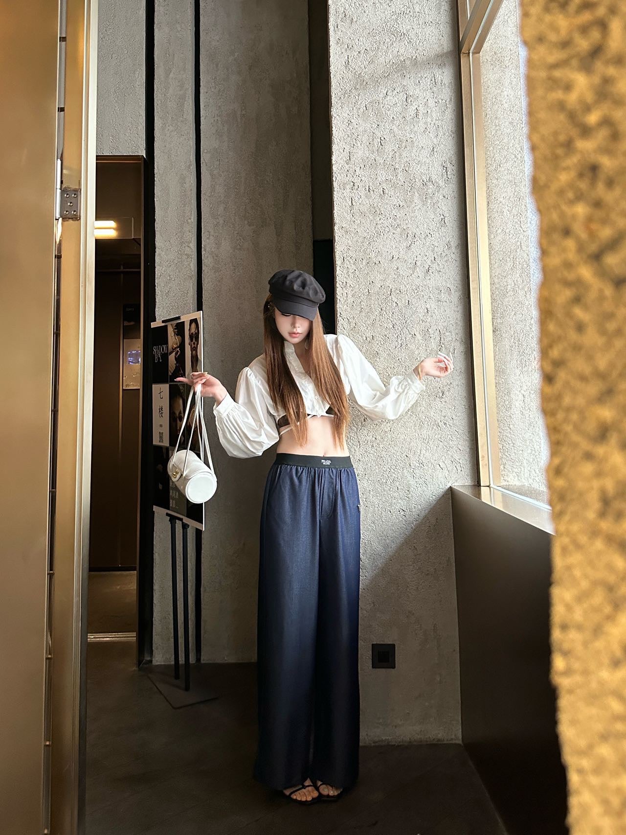 Prada Rayon Denim Wide-Leg Pants – 26SS