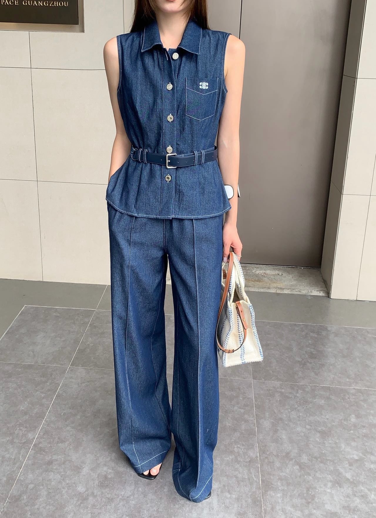Celine Denim Matching Set