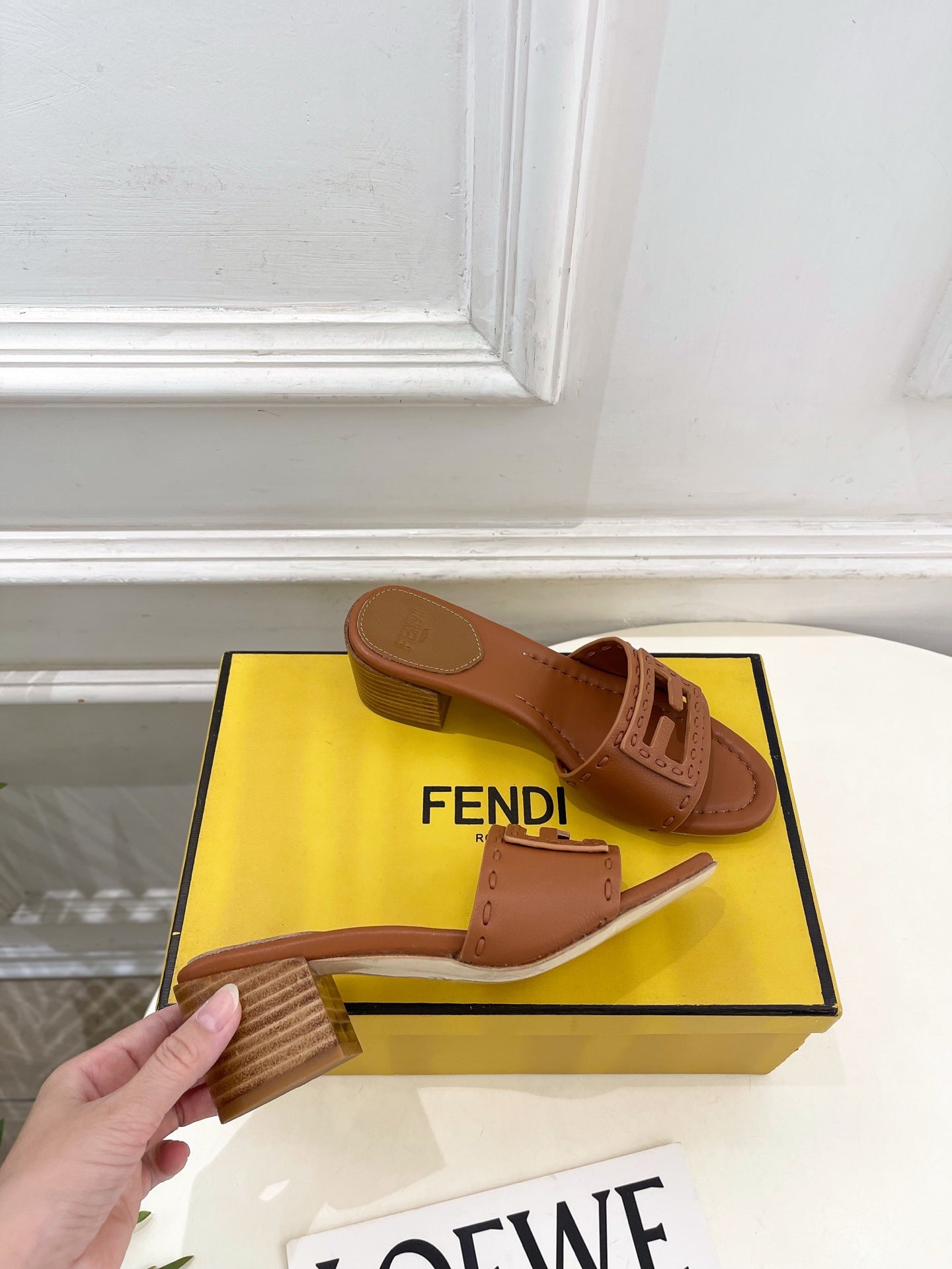 Fendi Cut-Out Chunky Heel Sandals – Spring/Summer Collection – 2026SS