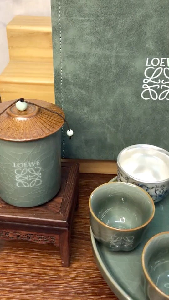 Loewe Ice Crackle Ceramic Tea Set