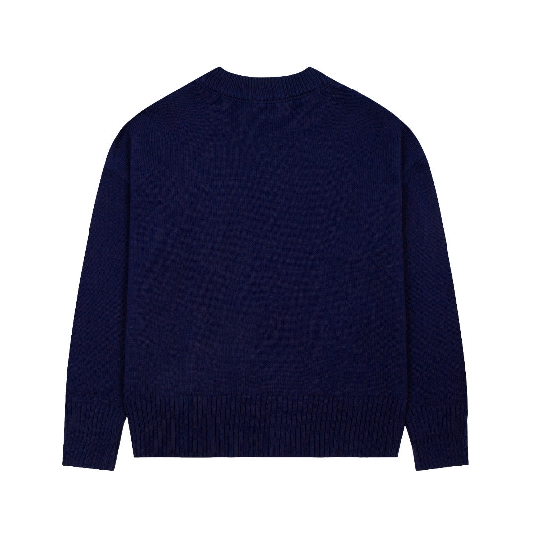 Ami Paris Classic Heart Embroidered Crewneck Sweater