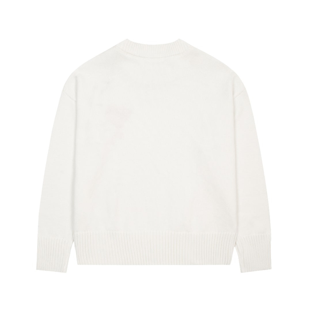 Ami Paris Classic Heart Embroidered Crewneck Sweater