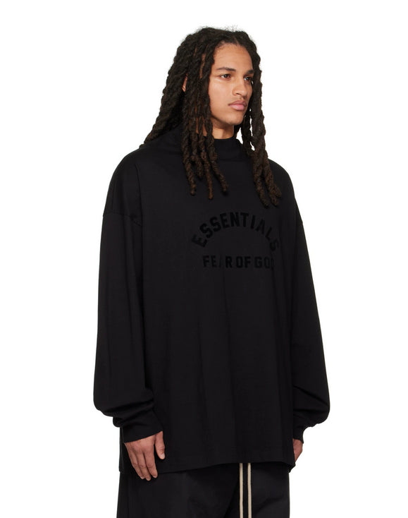Fear of God ESSENTIALS Logo Mock Neck Long Sleeve T-Shirt – New Collection