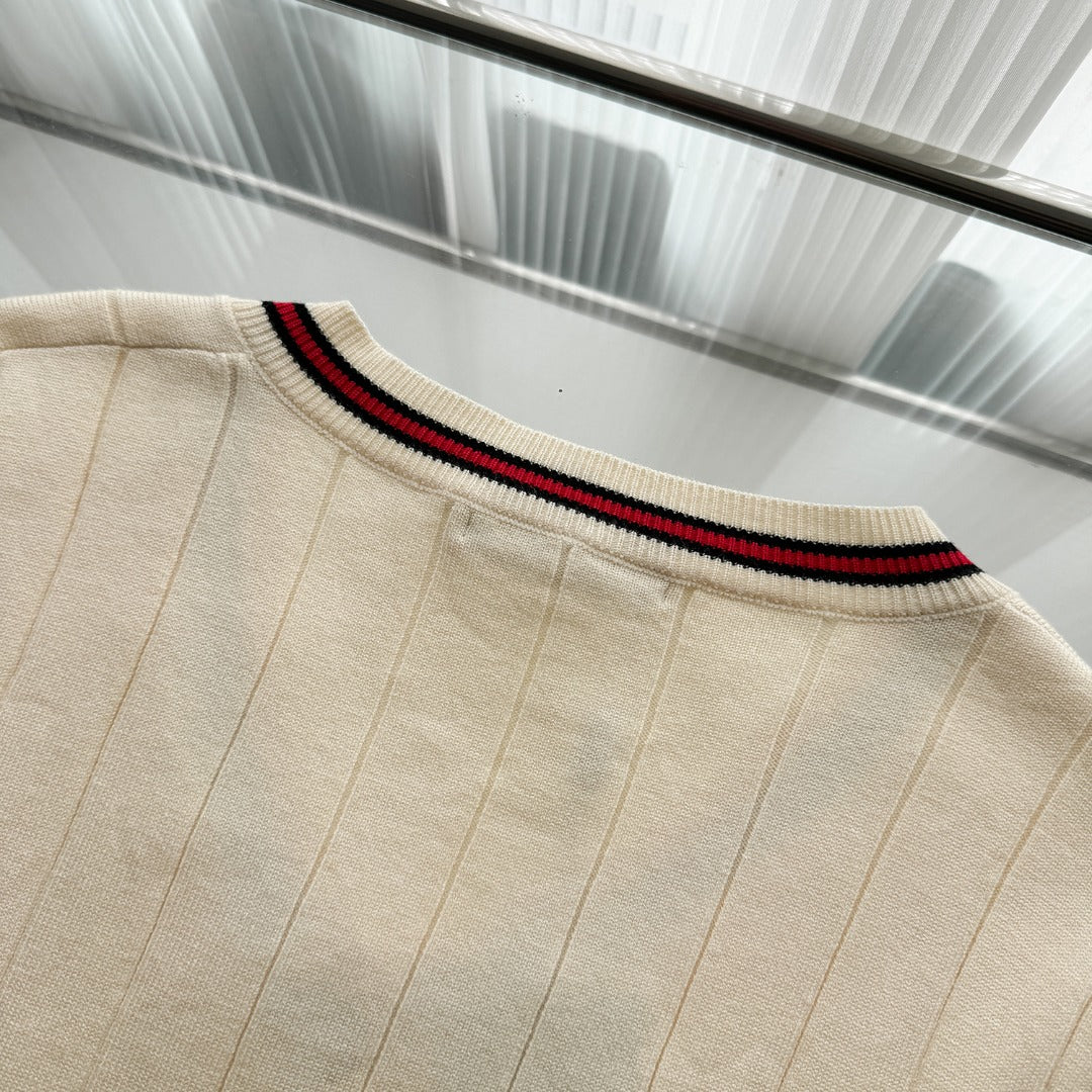Gucci V-Neck Italian Knit Sweater