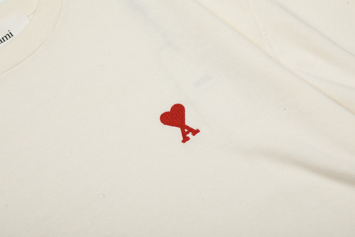 AMI Paris Classic Heart Embroidered Knit Short Sleeve – 2025SS