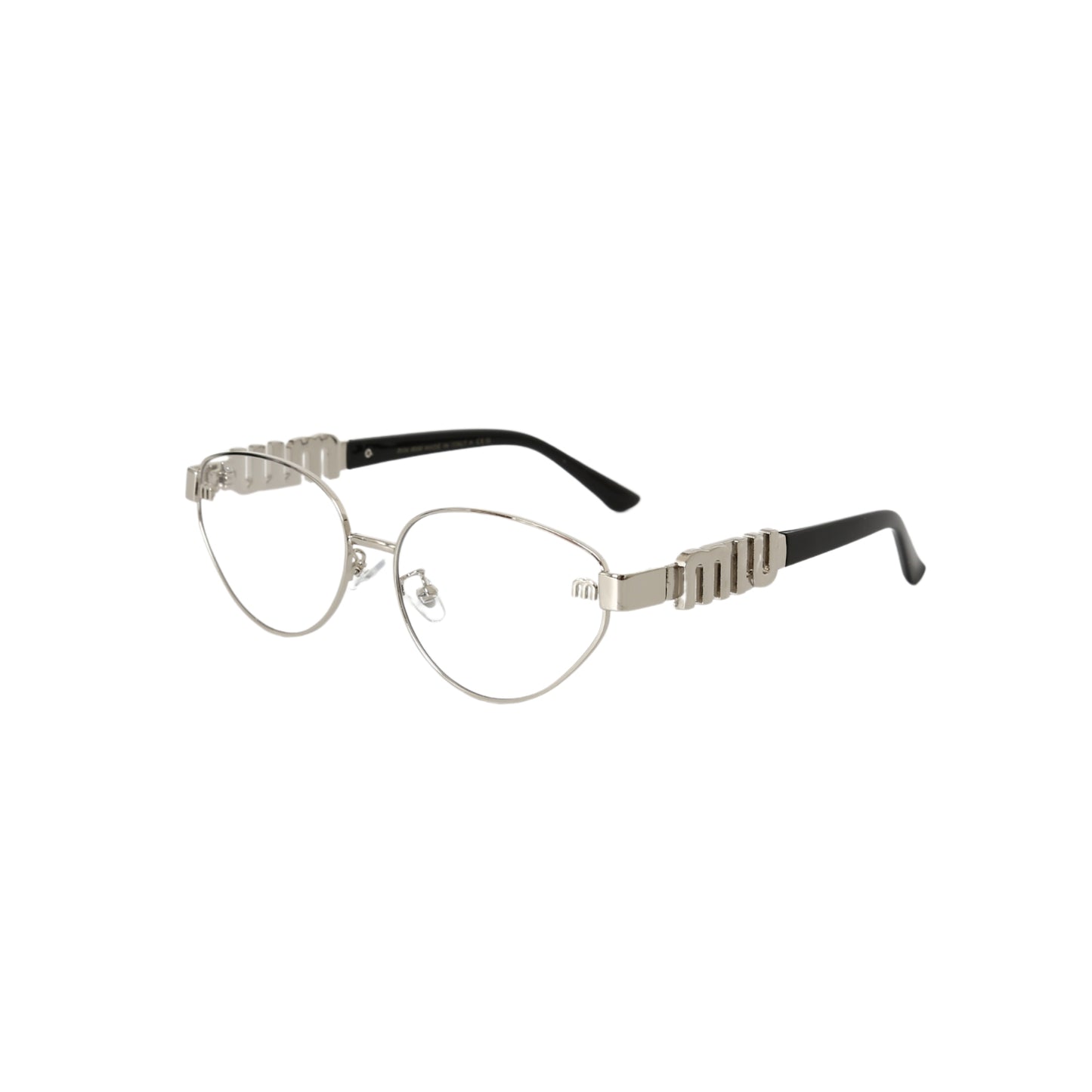 Miu Miu Logo Design Oval Metal Unisex Sunglasses