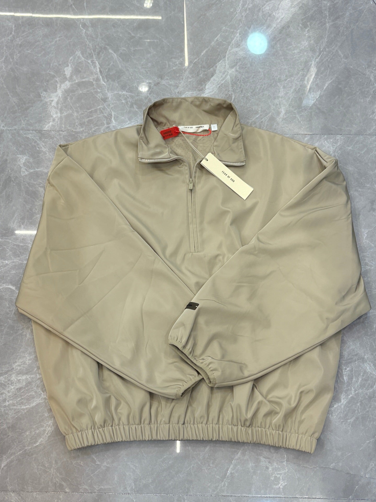 Fear of God ESSENTIALS Logo Half-Zip Windbreaker