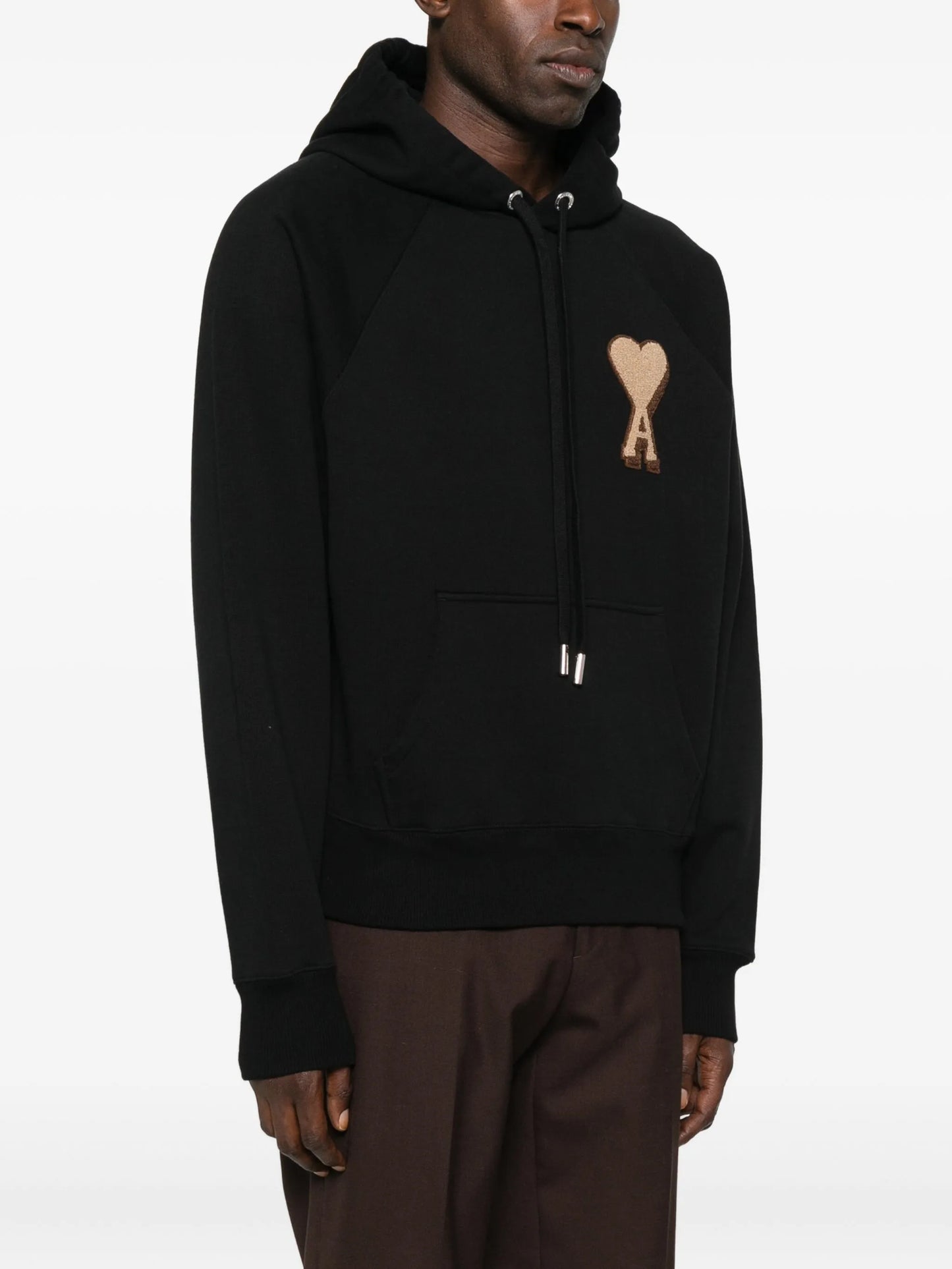 Ami Paris Towel Embroidered Heart Boxy Hoodie – 25FW
