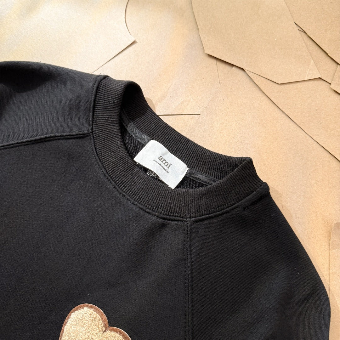 AMI Paris Terry Heart Boxy Sweatshirt – 25FW
