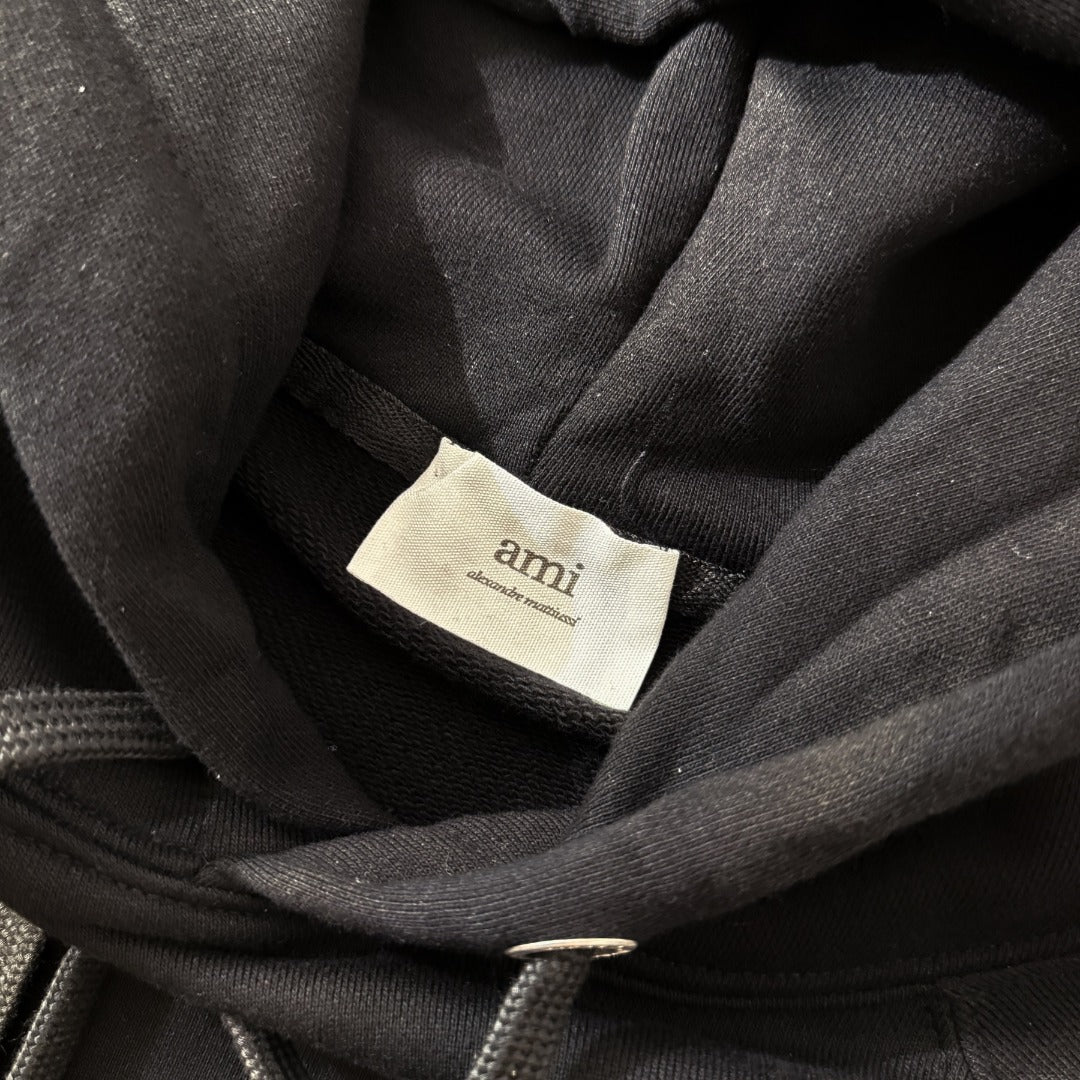 Ami Paris Towel Embroidered Heart Boxy Hoodie – 25FW