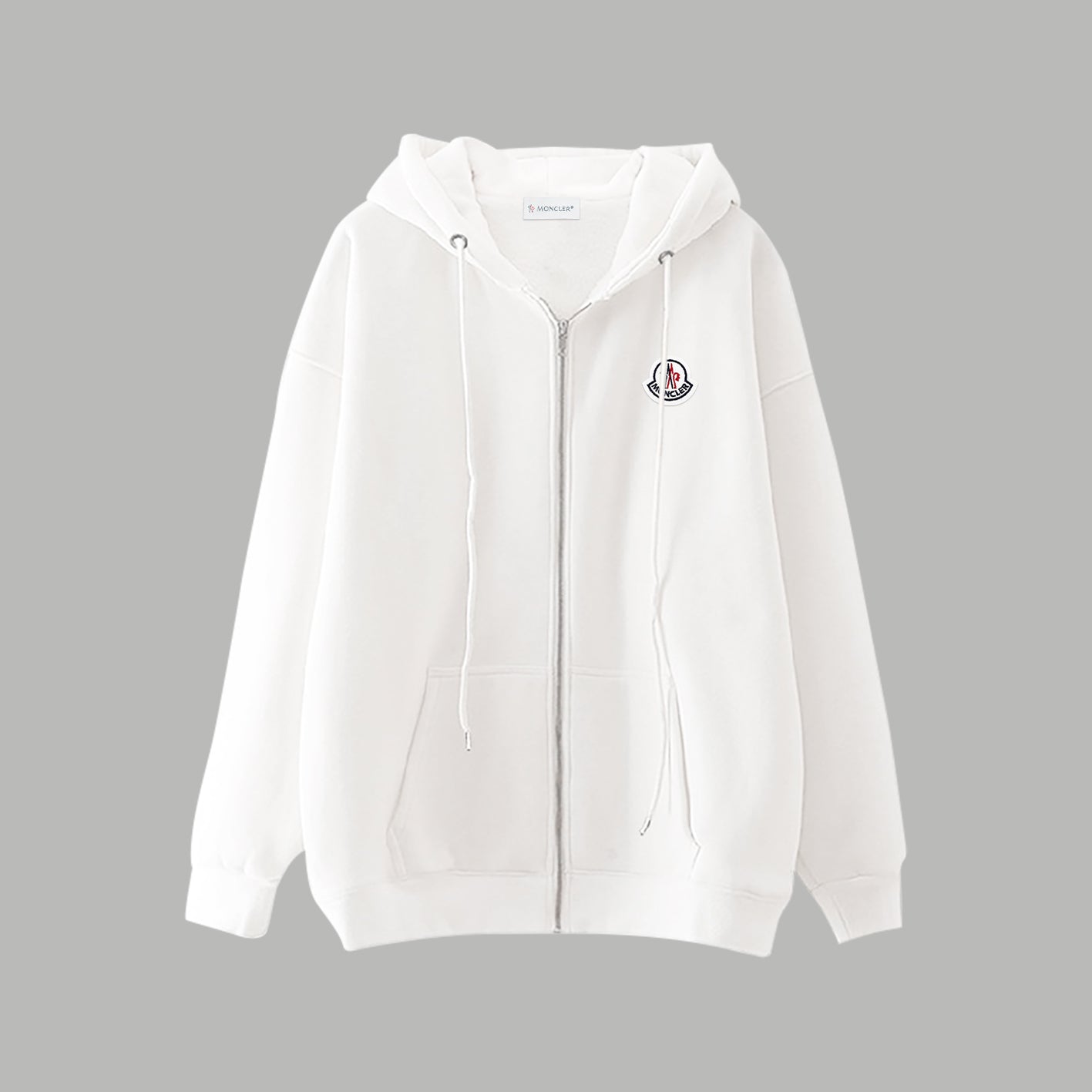 Moncler Classic Embroidered Logo Zip Hoodie
