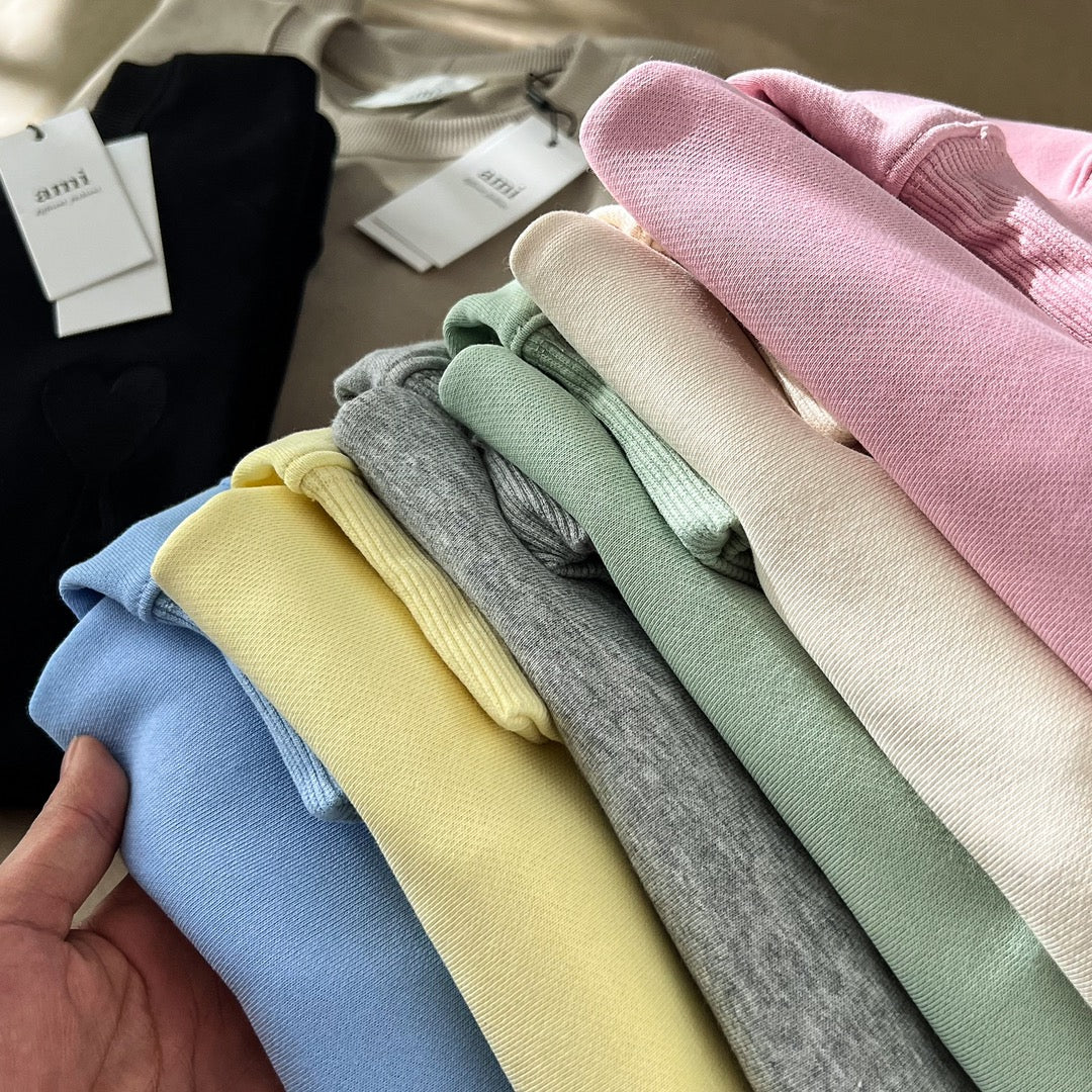 Ami Paris Ami de Coeur Embroidered Crewneck Sweatshirt