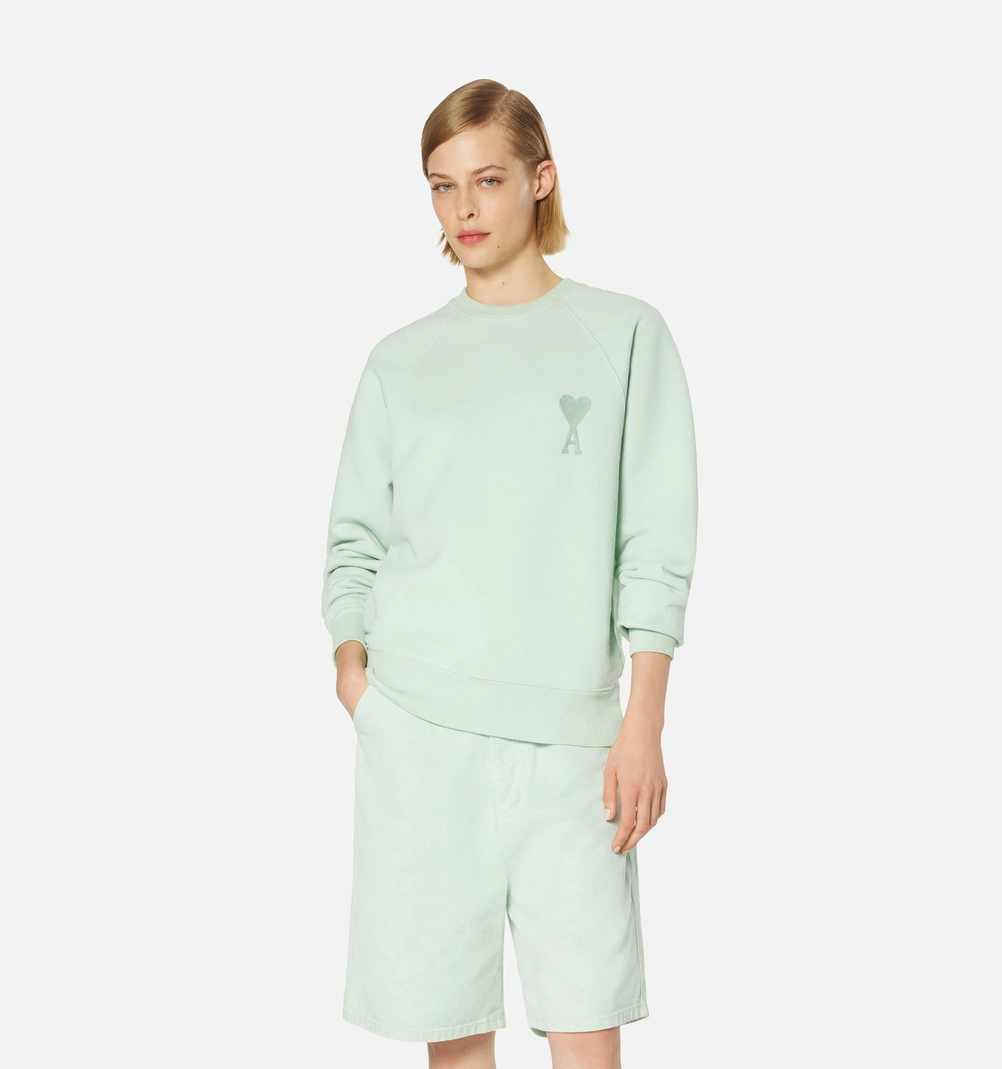 Ami Paris Ami de Coeur Embroidered Crewneck Sweatshirt