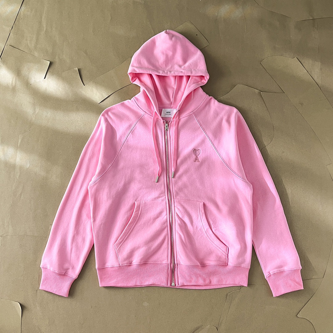 Ami Paris Ami de Coeur Boxy Fit Zip Sweatshirt – Autumn/Winter Collection