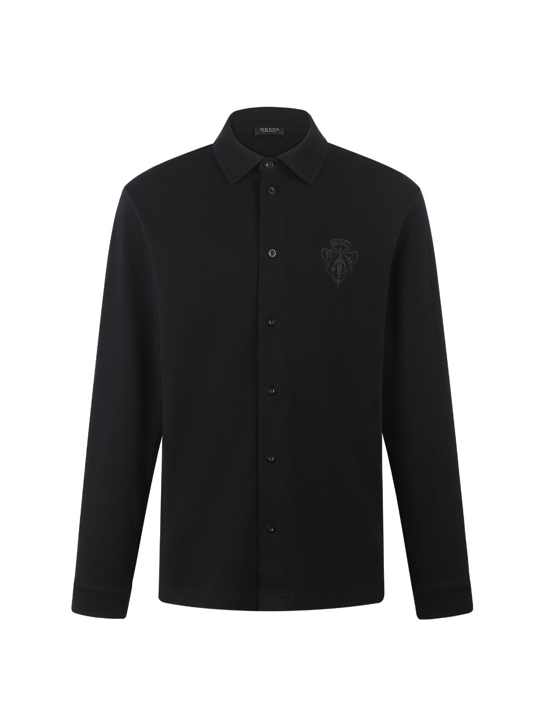 Gucci Logo Button Embroidered Piqué Cotton Shirt – 26SS