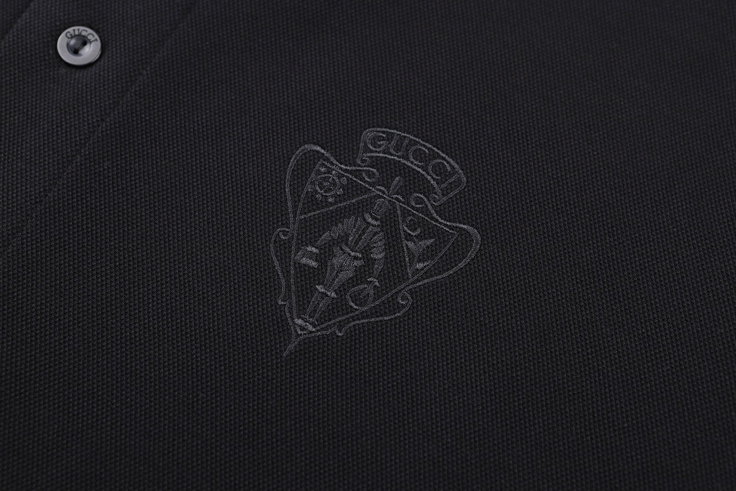 Gucci Logo Button Embroidered Piqué Cotton Shirt – 26SS