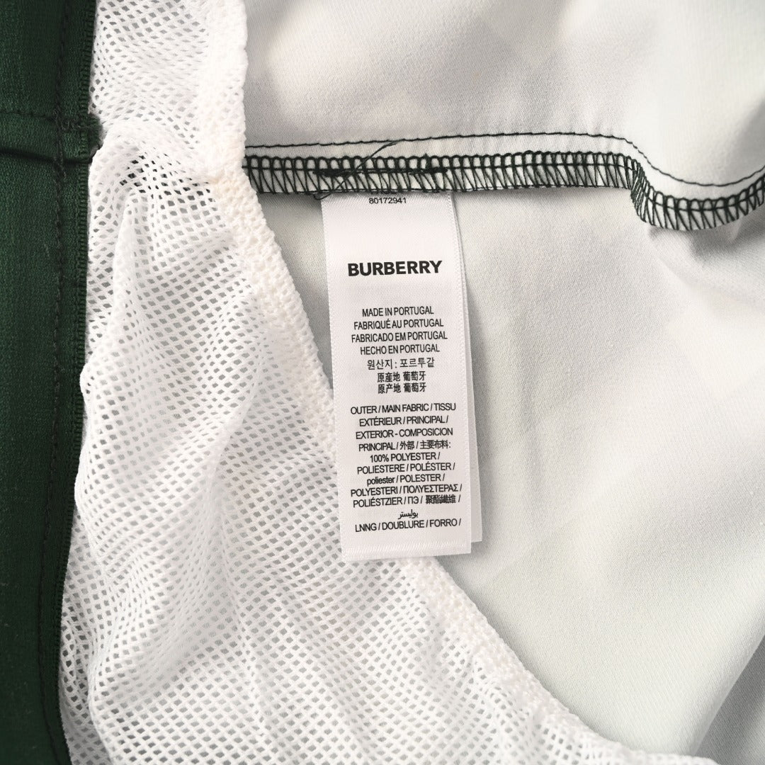 Burberry Check Mesh-Lined Swim Trunks
