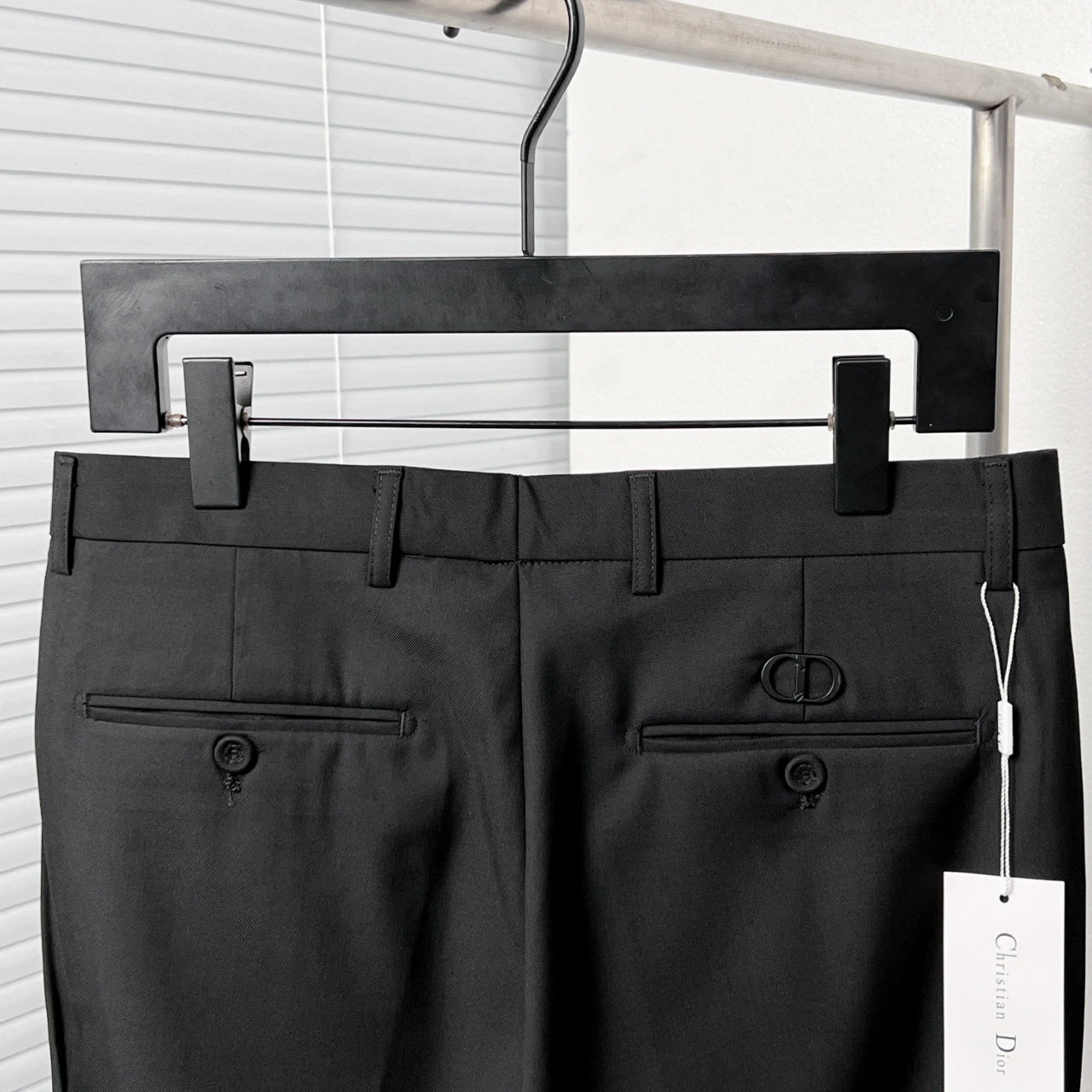 Dior Black Corduroy Peak Lapel Trousers