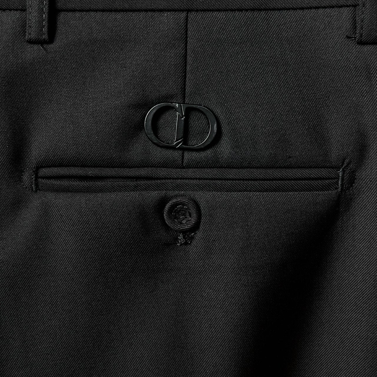 Dior Black Corduroy Peak Lapel Trousers