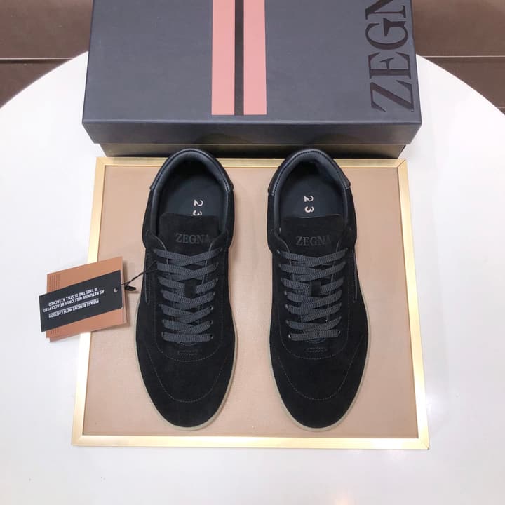 Zegna 232 Suede and Leather Sneakers