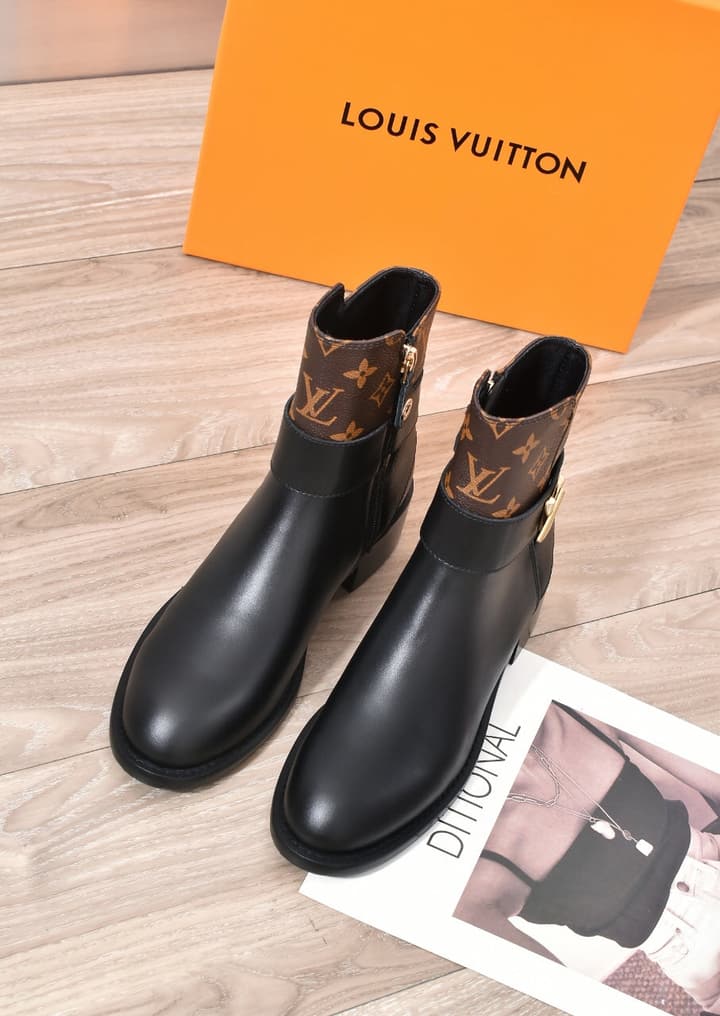 Avant-Garde Footwear Co. Classic Calfskin Boots in Black Monogram Buckle Boot