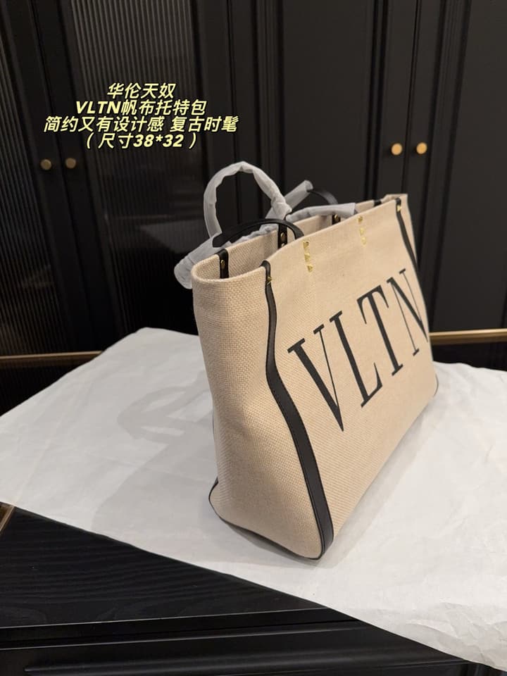 Valentino Garavani VLTN Canvas Tote Bag