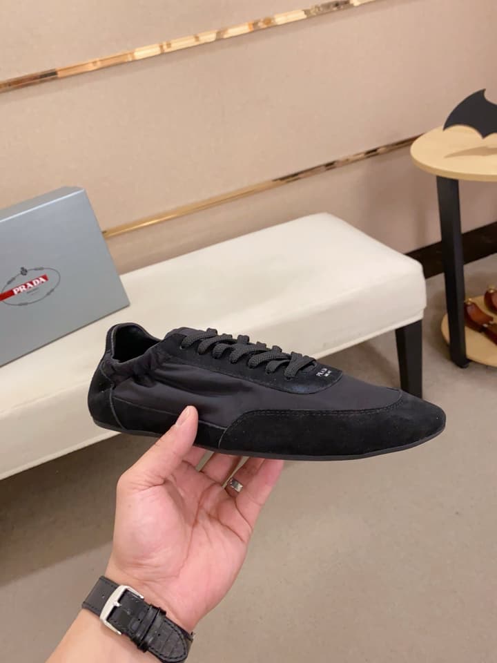 Prada Men's Air Cushion Suede Sneakers