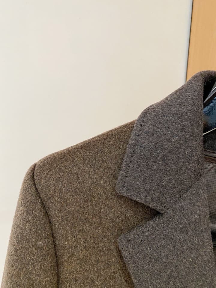 Prada Men's Wool Kensington Coat – 2025FW in Charcoal Gray Wool Coat