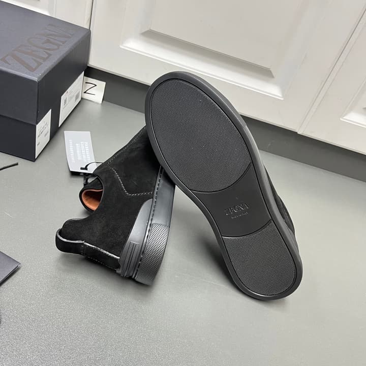 Zegna Triple Stitch Suede Low-Top Sneakers