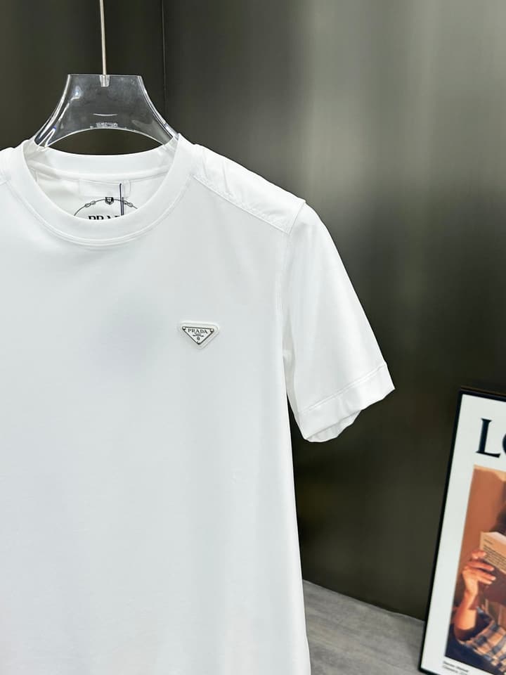 Prada 3D Logo High-Count Cotton T-Shirt – 2026SS in Classic Black