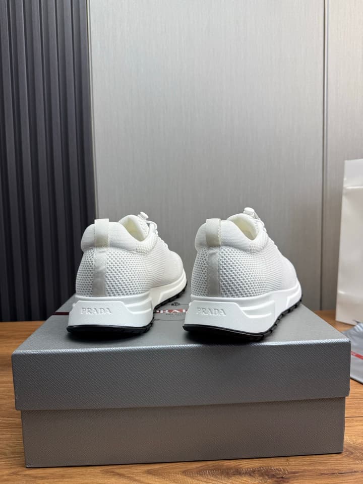 Prada Men's High-Quality Sneakers in Light Grey
