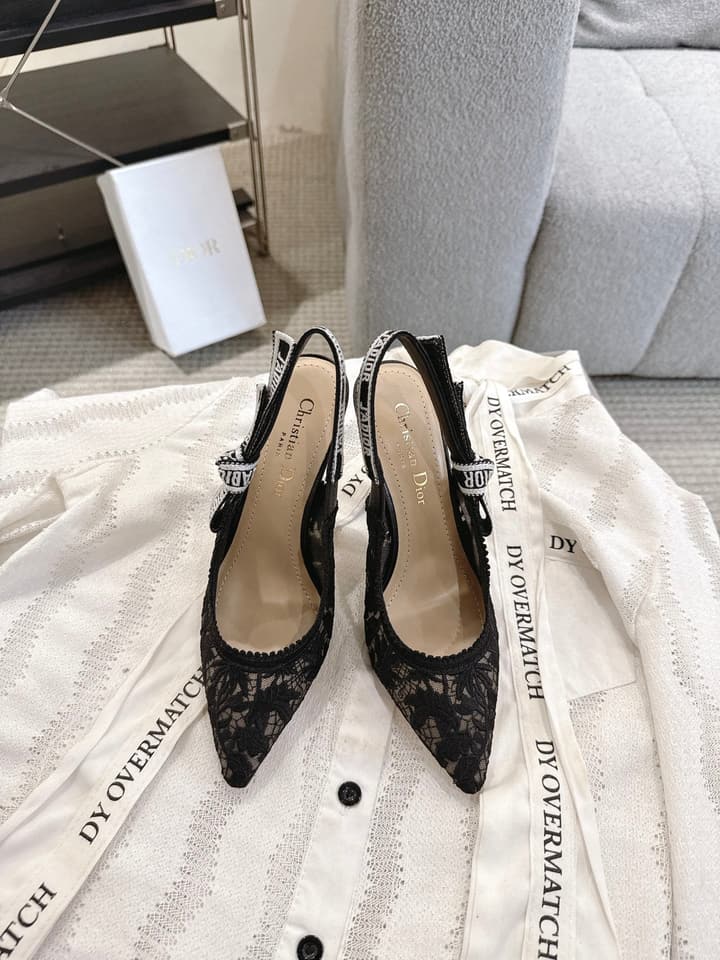 Dior J'Adior Patent Leather Kitten Heel Sandals in Classic Black Smooth Leather