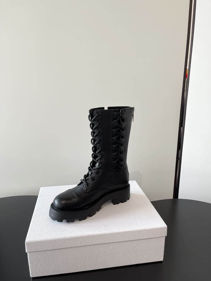 Dior D-Road Lace-Up Combat Boots