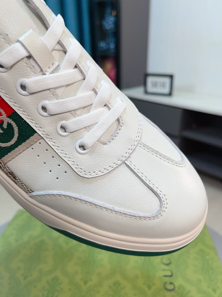 Gucci New Season Casual Fashion Sneakers in Black With Web Stripe