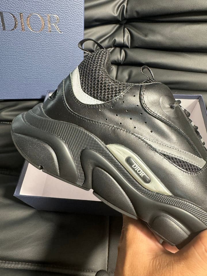 Dior B22 Calfskin Sneakers in Black