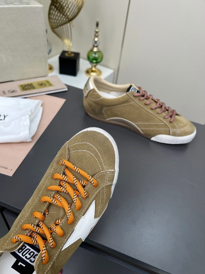 Golden Goose GGDB Star Distressed Sneakers in Black Suede